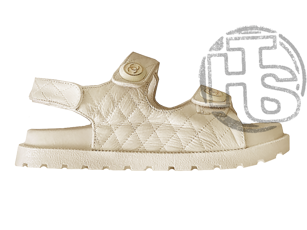 Жіночі сандалії Chanel Quilted Dad Sandal Beige Leather  ALL08506