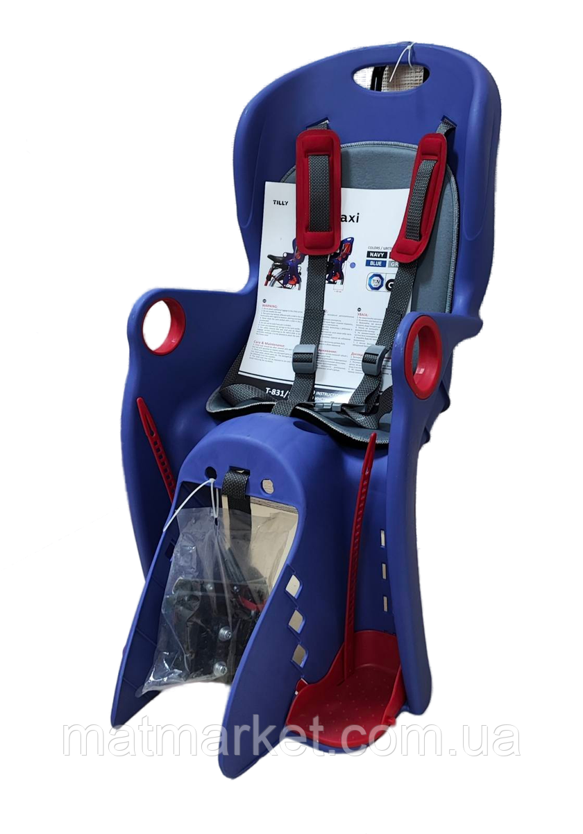 Велокрісло дитяче TILLY T-831. Велосипедне крісло дитяче (синє)