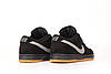 Чоловічі кросівки Nike SB Dunk Low Pro Fog Black кеди Найк СБ Данк Лоу чорні з білим замшеві низькі, фото 8
