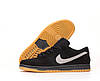 Чоловічі кросівки Nike SB Dunk Low Pro Fog Black кеди Найк СБ Данк Лоу чорні з білим замшеві низькі, фото 4