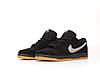 Чоловічі кросівки Nike SB Dunk Low Pro Fog Black кеди Найк СБ Данк Лоу чорні з білим замшеві низькі, фото 2