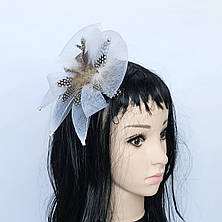 Вуалетка біла Медуза/Брошка біла на шпильці, фото 2