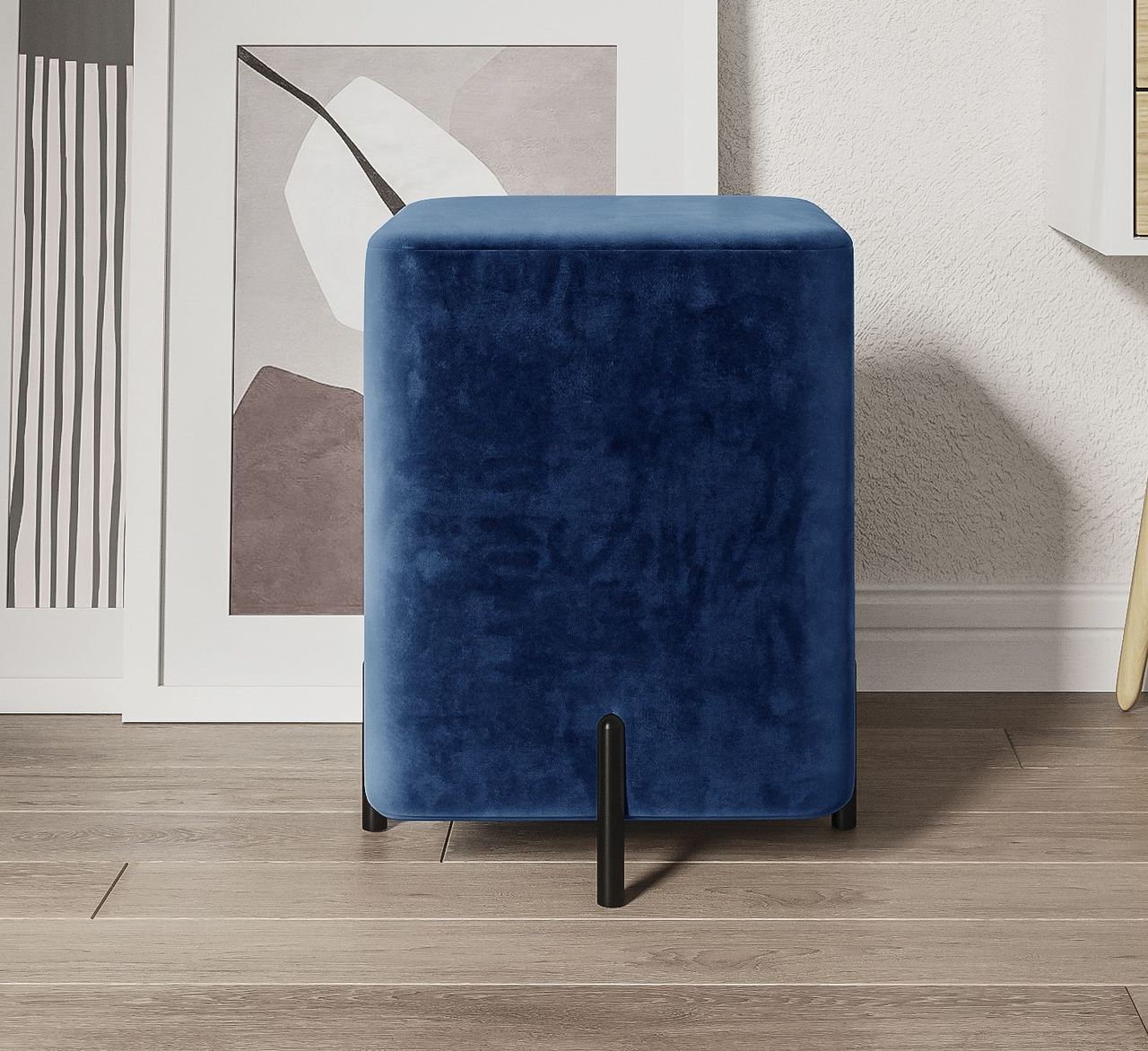 Пуф Paul 35x35x43 см опори метал Mille ™