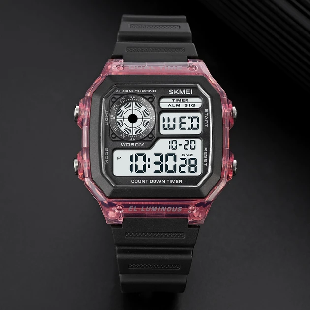 Спортивний електронний водонепроникний годинник Skmei 1998PL Purple.