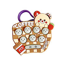 Електронна приставка консоль mini SKY Quick Push Game приставка Pop It антистрес іграшка Coffee Bear