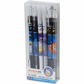 Ручка гелева чорна пиши-стирай К1456 Космос 1-386