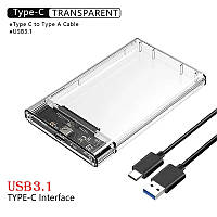 Зовнішня кишеня корпус Type-C USB 3.1 для SATA HDD SSD 2.5 USB 3.0