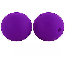Намистина Куля силіконова для гризунків 15 мм Ø 2 мм 10 шт. Фіолетовий