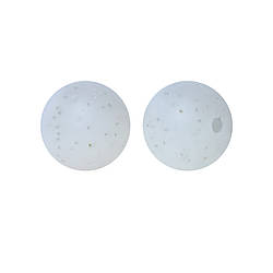 Намистина Куля з блискітками силіконова для гризунків 15 мм Ø 2 мм 5 шт. Білий