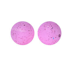 Намистина Куля з блискітками силіконова для гризунків 15 мм Ø 2 мм 5 шт. Рожевий світлий
