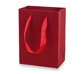 Подарунковий пакет ювелірна упаковка 15,5х11,5х7 см 1 шт. Бордовий