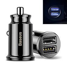 Автомобільний зарядний пристрій у прикурювач Baseus CCALL-ML01 з двома USB (12-24 В)