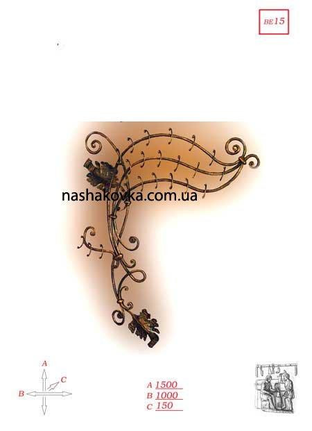 Настінна вішалка лист, фото 1