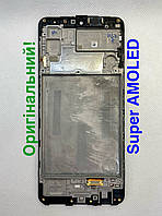 Дисплейний модуль б/в з рамою Samsung Galaxy M225/E225 M22 Super Amoled оригінальний