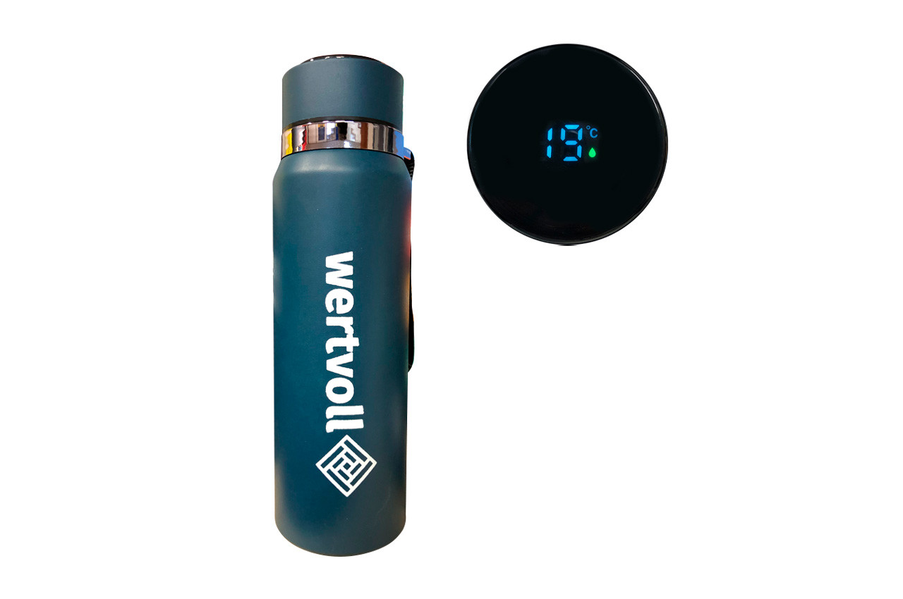 Термос WERTVOLL 800мл Dream LED синій (RX-7001BU), фото 1