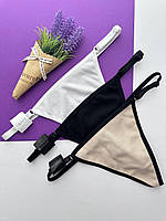 Комплект із 3 бавовняних трусиків, класичних кольорів.