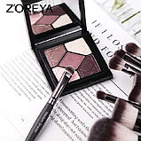 Набір косметичних пензлів для макіяжу очей та обличчя Z'OREYA, 15 штук, в черному кольорі, фото 6