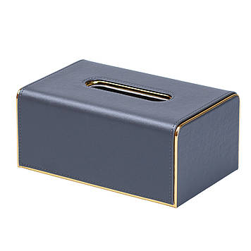 Серветка на стіл з еко-шкіри 21 х 13.5 х 9.5 см Сірий HP9801G