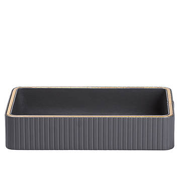 Серветниця на стіл з еко-шкіри 25 х 15.5 х 5 см Сірий HP9900G