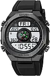 Спортивний електронний водонепроникний годинник Skmei 2209BKWT Black-White, фото 3
