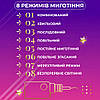 Гірлянда штора 3х0,7 м Зірки на 108 LED лампочок світлодіодна 6 великих та 6 маленьких зірок 9В 8 режимів 1733053ML, фото 7