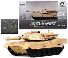 Радіокерований танк 777-584 A13 Abrams M1A2, пульт, акумулятор, світлові та звукові ефекти, у коробці