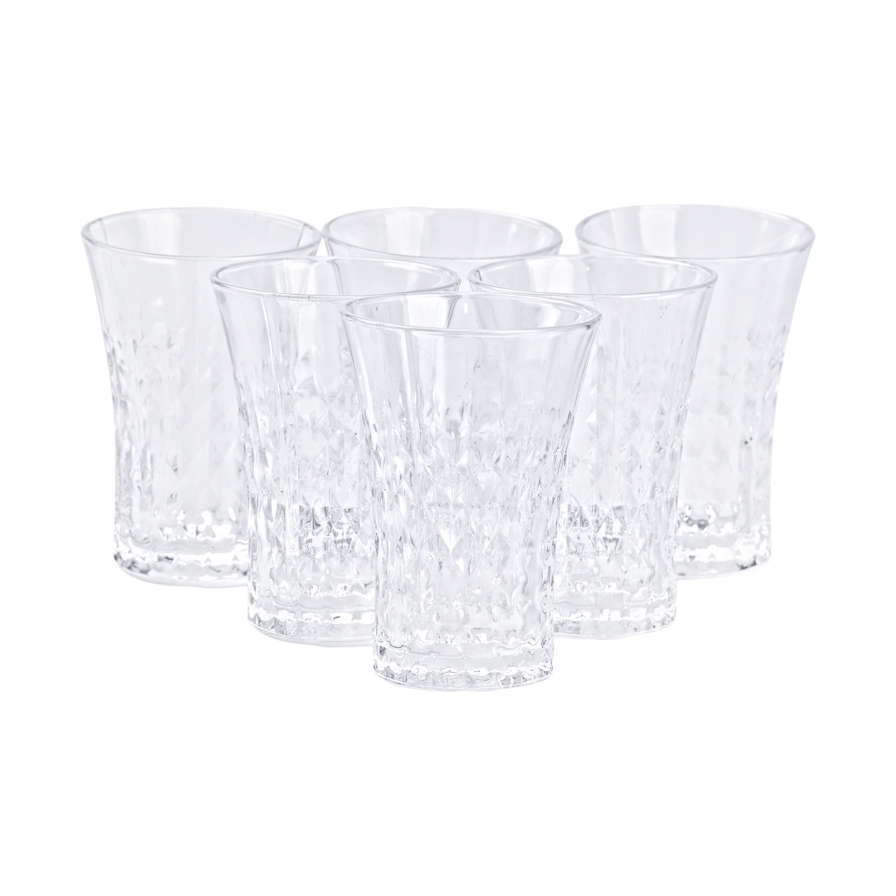 Склянки скляні набір із 6 штук по 380 мл прозорі HP4160, фото 1