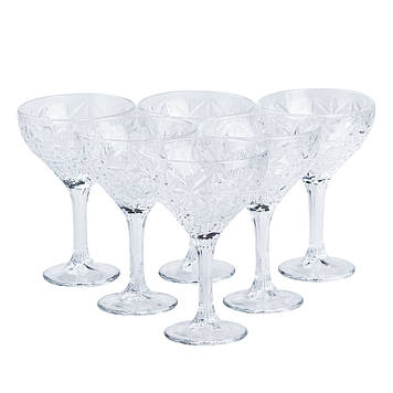 Набір креманок для мартіні 6 шт по 290 мл на високій ніжці HP519