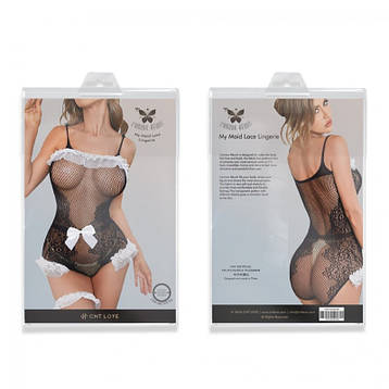 Сексуальне боді My Maid Lace Lingerie Black, фото 1