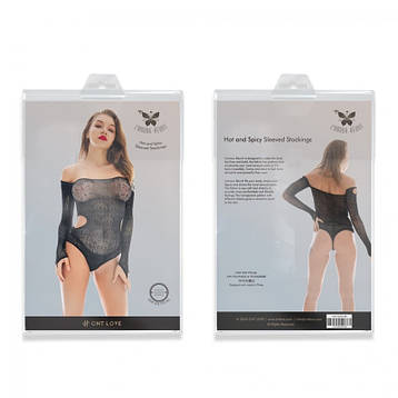 Сексуальне боді Hot Spicy Sleeved Stockings Black, фото 1
