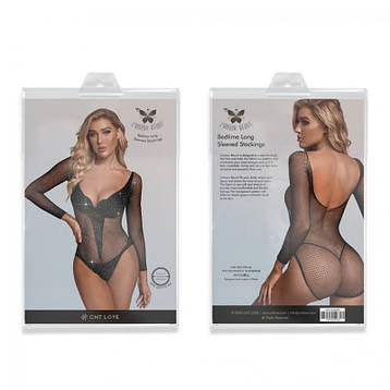 Bedtime Long Sleeved Stockings-Black, фото 1