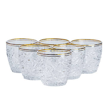 Набір склянок із 6 штук по 300 мл скляний прозорий HP554