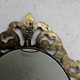 Картина на шовкі в латунній рамі молодого віку, фото 2