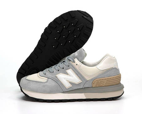 Чоловічі кросівки New Balance 574 Legacy Grey beige Нью Беланс 574 Легасі сірі замша демісезон, фото 1