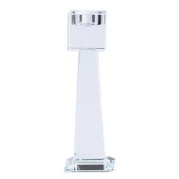 Скляний підсвічник 20.5 (см) квадратний на 1 свічку HP36560S