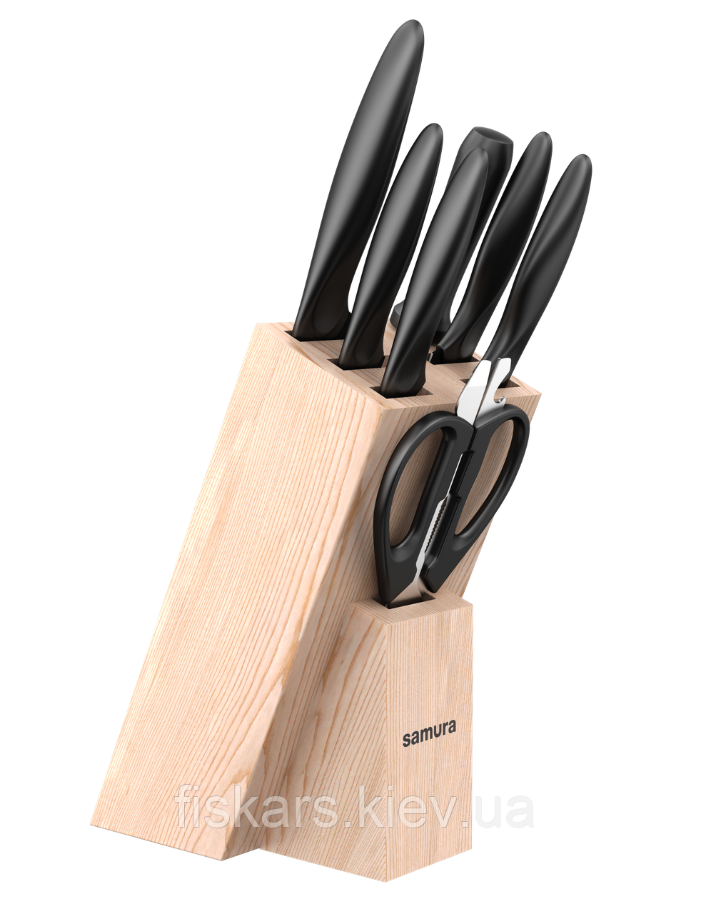 Набір із 7 предметів з підставкою Samura Mojo Black (SMJ-0280B)