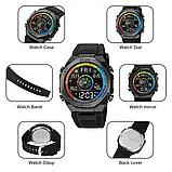 Спортивний електронний водонепроникний годинник Skmei 2209BKWT Black-White, фото 6