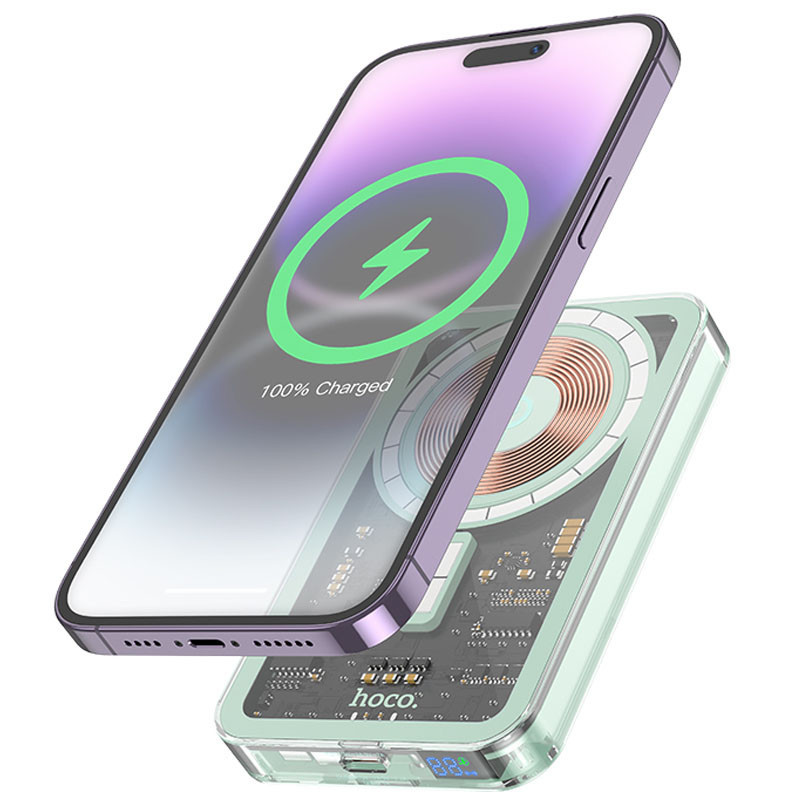 Power Bank Hoco Q14 Ice Crystal PD20W з БЗП 5000 mAh, Синій, фото 1