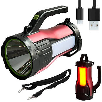 Акумуляторний ліхтар із сонячною панеллю та повербанком, HEL- T96 / Переносний ліхтар для кемпінгу