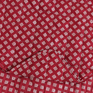 Літня тонка полуторна ковдра стьобана 150х210 мікрофібра / холофайбер односпальна червона з принтом, фото 3