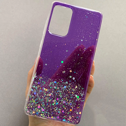 Чохол для Samsung Galaxy A72 накладка блискуча чохол на телефон самсунг а72 фіолетовий r5u, фото 1
