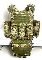 Плитоноска піксель для військових ЗСУ Армійська, Розвантажувальні жилети швидкого скидання без плит нато
