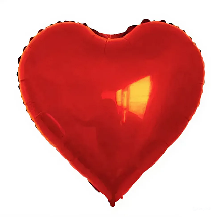 Кулька фольгована серце 90см (36") | Червона, фото 1