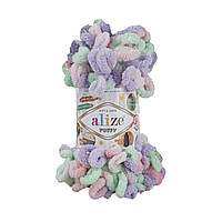 Пряжа Alize Puffy Color № 5938 (Пряжа з петлями Алізе Пуффі Колор)