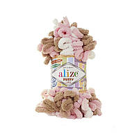 Пряжа Alize Puffy Color № 6046 (Пряжа з петлями Алізе Пуффі Колор)