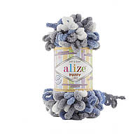 Пряжа Alize Puffy Color № 6075 (Пряжа з петлями Алізе Пуффі Колор)