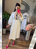 Жіноча біла сукня вишиванка, фото 3
