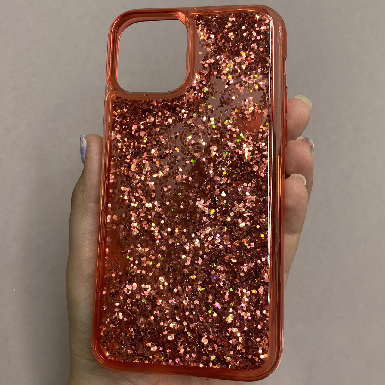 Чохол для Apple iPhone 11 Pro переливається з блискітками чохол на телефон айфон 11 про червоний hrt