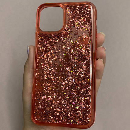 Чохол для Apple iPhone 11 Pro переливається з блискітками чохол на телефон айфон 11 про червоний hrt, фото 1