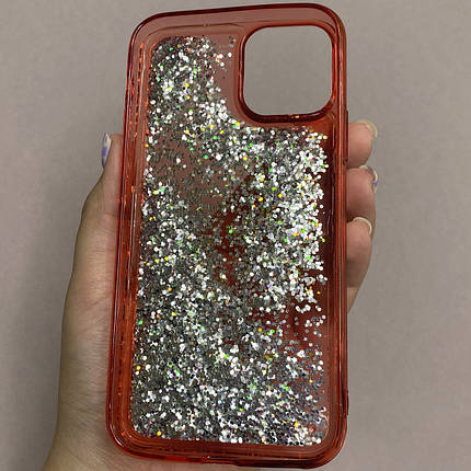 Чохол для Apple iPhone 11 Pro переливається з блискітками чохол на телефон айфон 11 про червоний hrt, фото 2